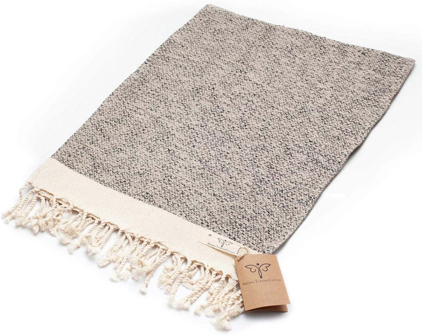 Vintage Series Turkish Hand Towels, 16X40 Inch, Decorative Turkish Hand Towels for Bathroom, Kitchen, Face, Hair, Tea, Yoga, Gym, Dishcloth Set of 2, Beige